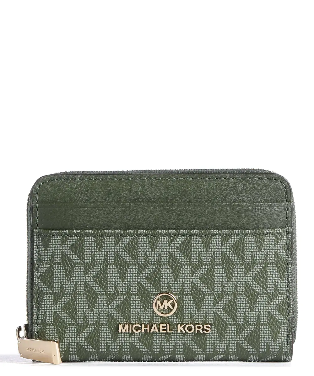 MICHAEL KORS cartera pequeña verde con logo