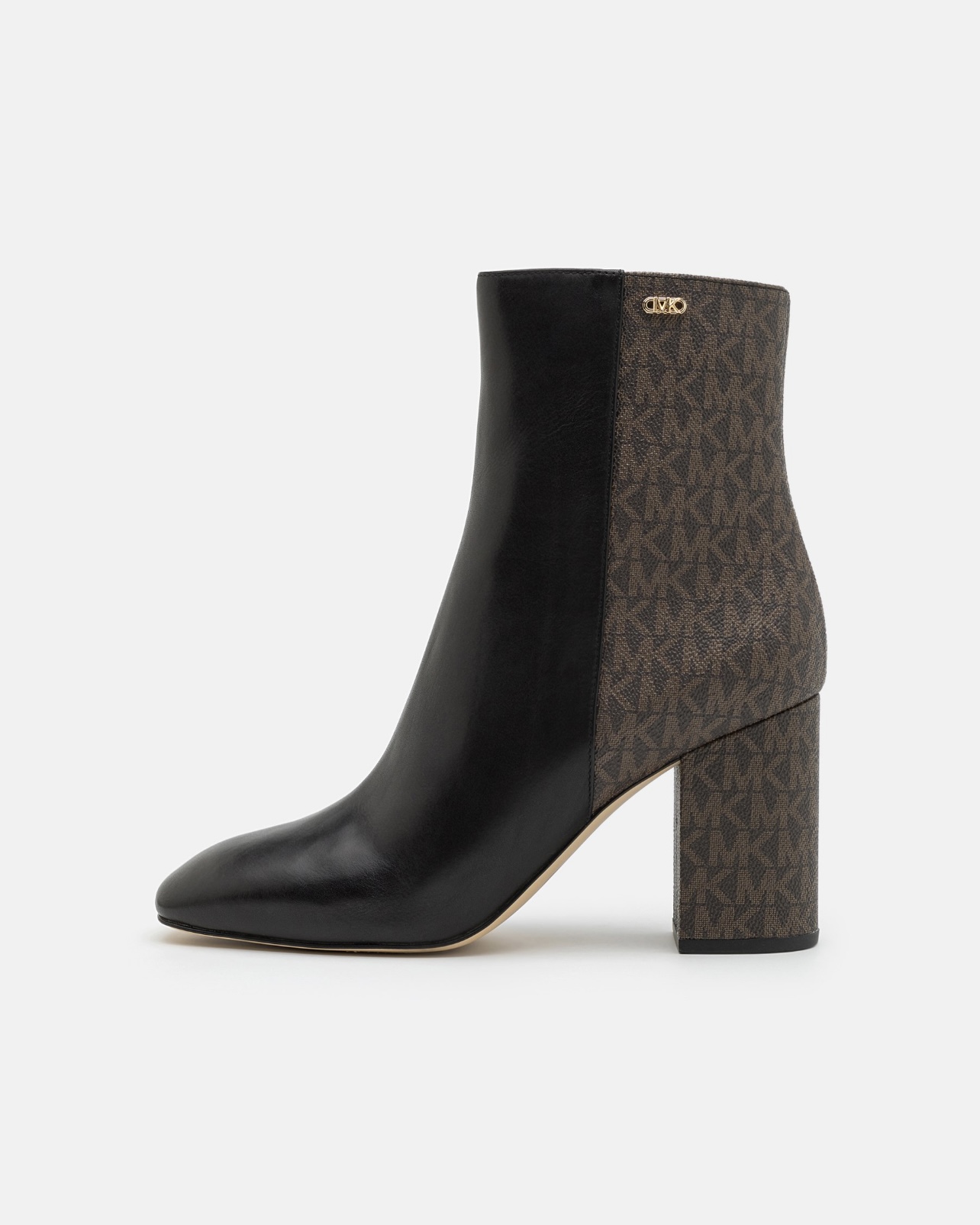 MICHAEL KORS botín con tacón negro y logotipo