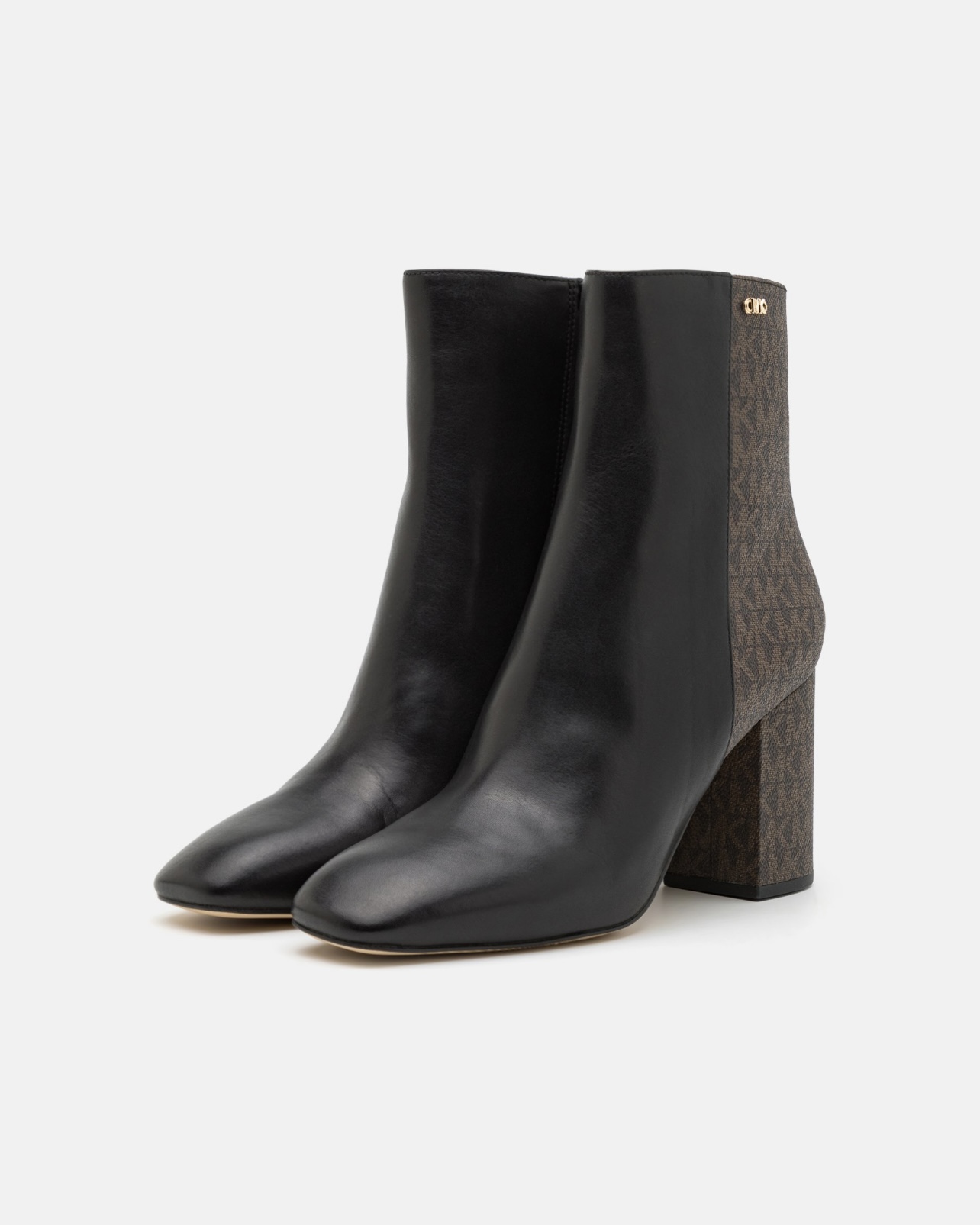 MICHAEL KORS botín con tacón negro y logotipo - 2