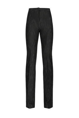 PINKO pantalón color negro con raya diplomática