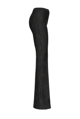 PINKO pantalón en punto milano color negro con raya diplomática - 3