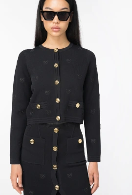 PINKO chaqueta color negro con logo bordado - 3