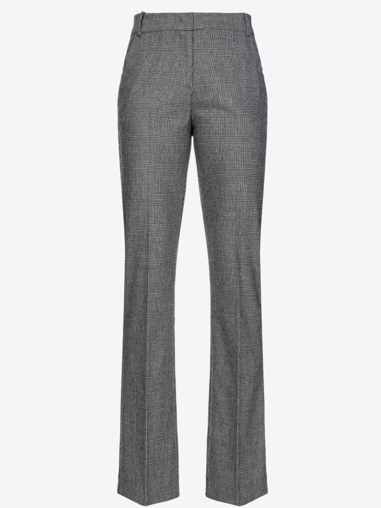 PINKO pantalón en cuadro de gales negro