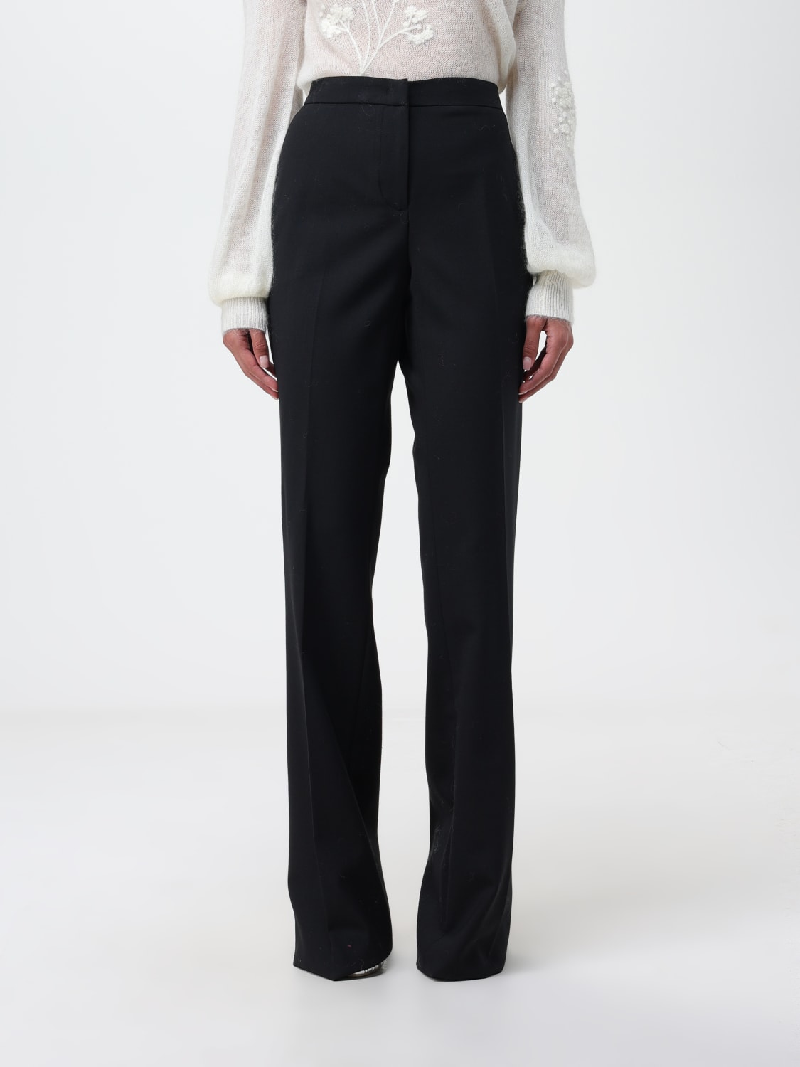 TWINSET pantalón en lana color negro