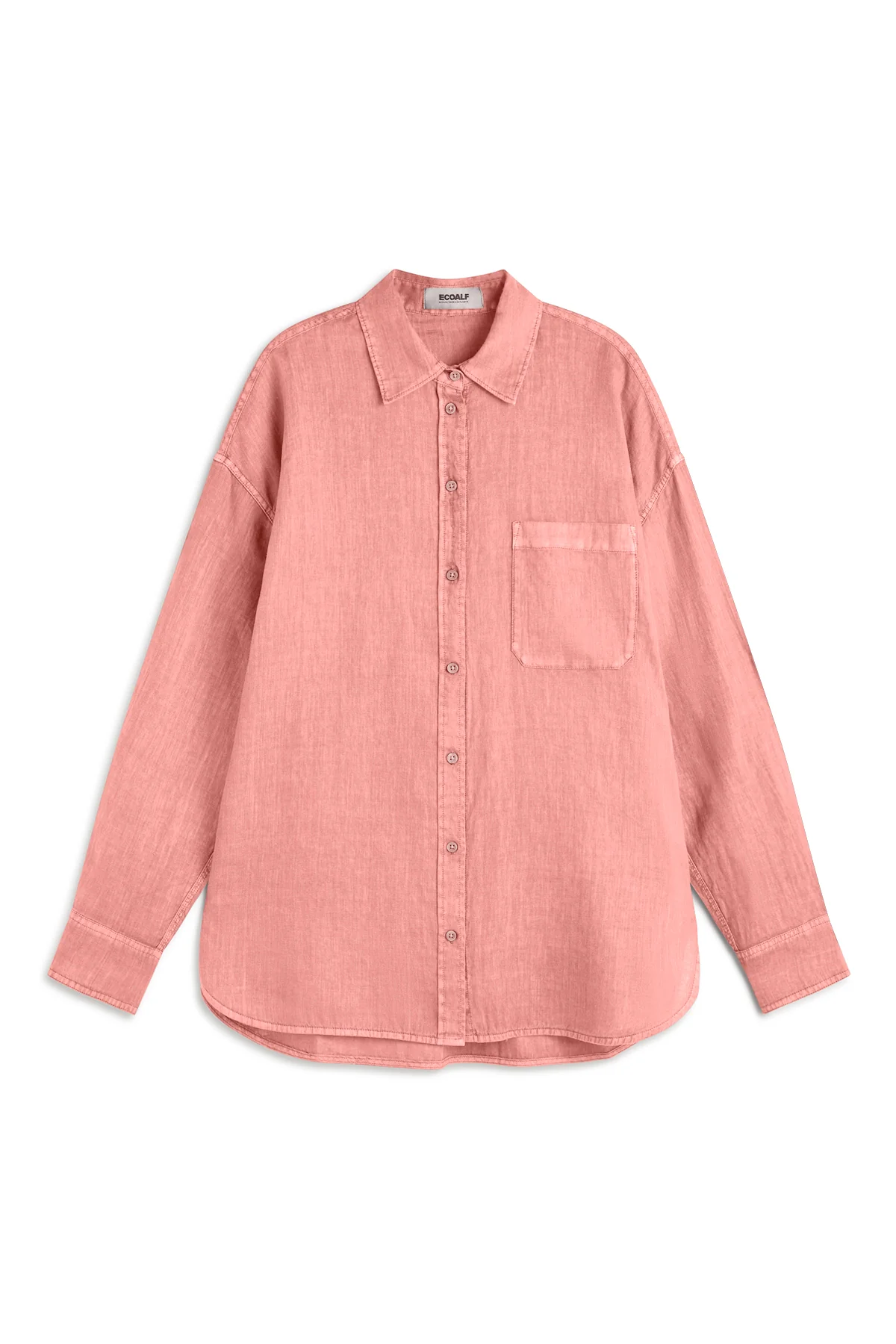 ECOALF camisa manga larga en lino color salmón - 5