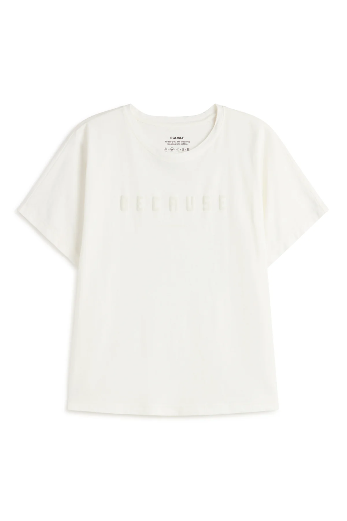 ECOALF camiseta manga corta color blanco "because" - 5
