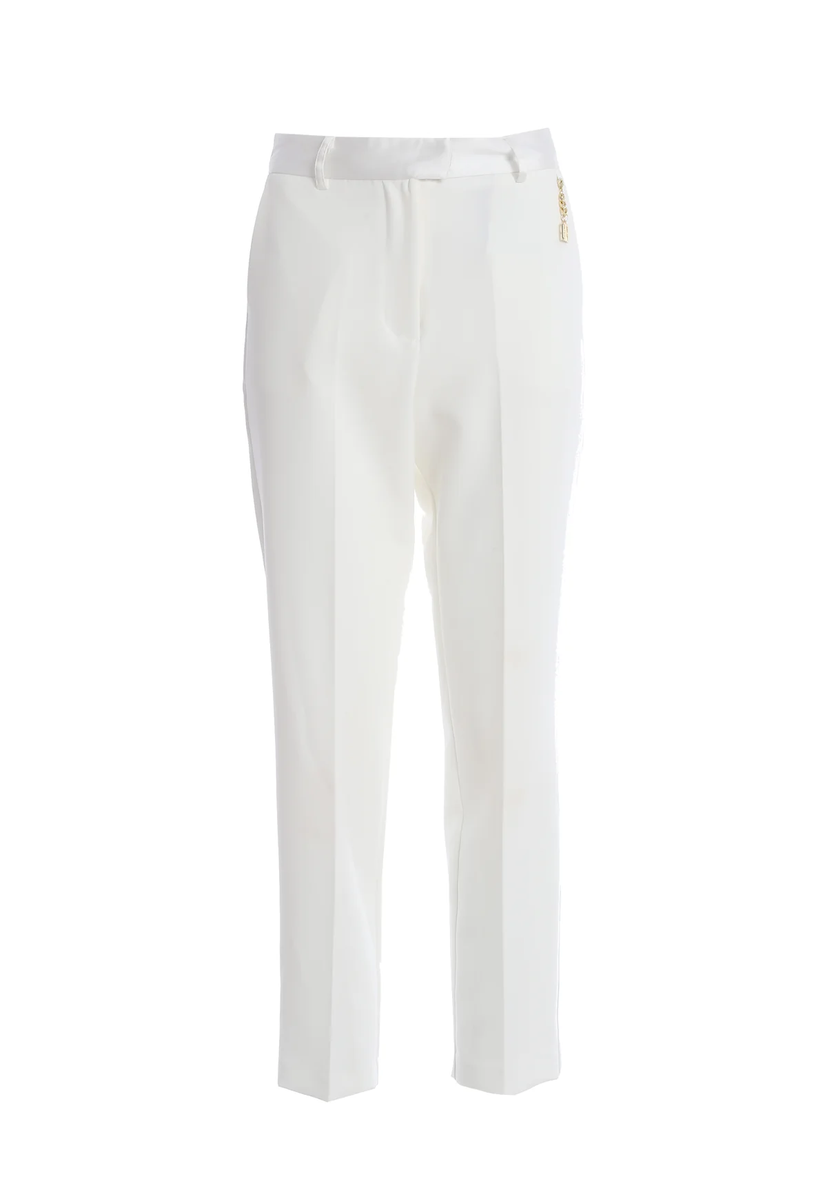 FRACOMINA pantalón básico color blanco