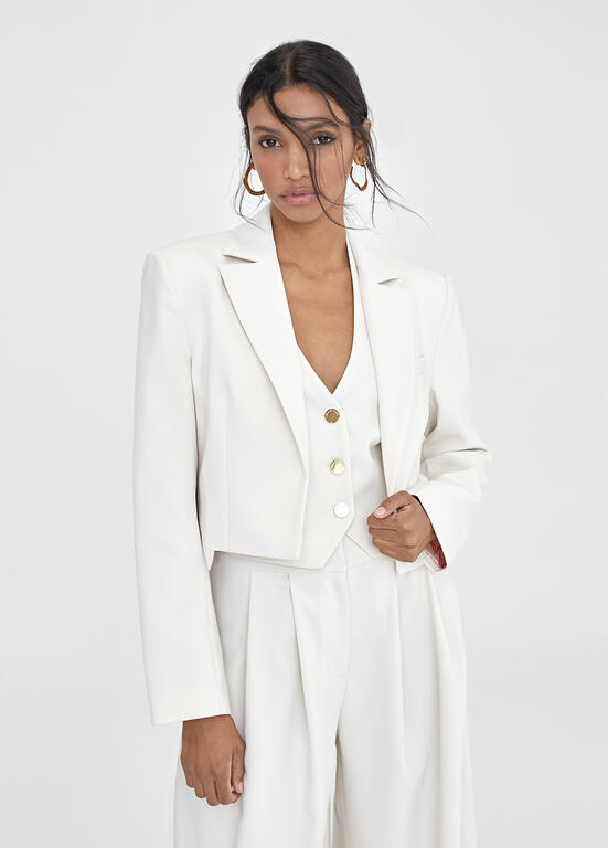 LOLA CASADEMUNT BY MAITE chaqueta corta crudo