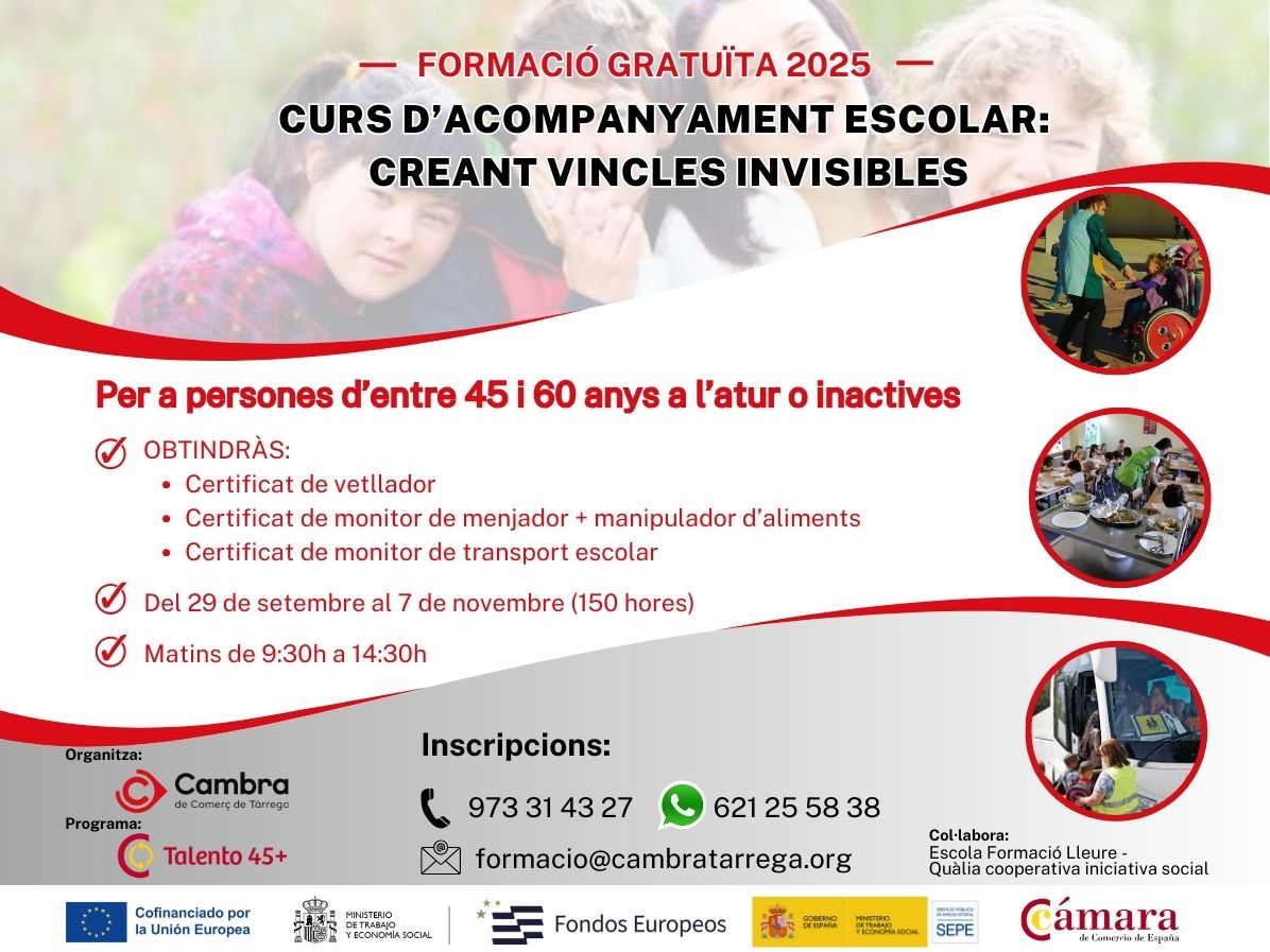 Curs d’acompanyament escolar: creant vincles invisibles