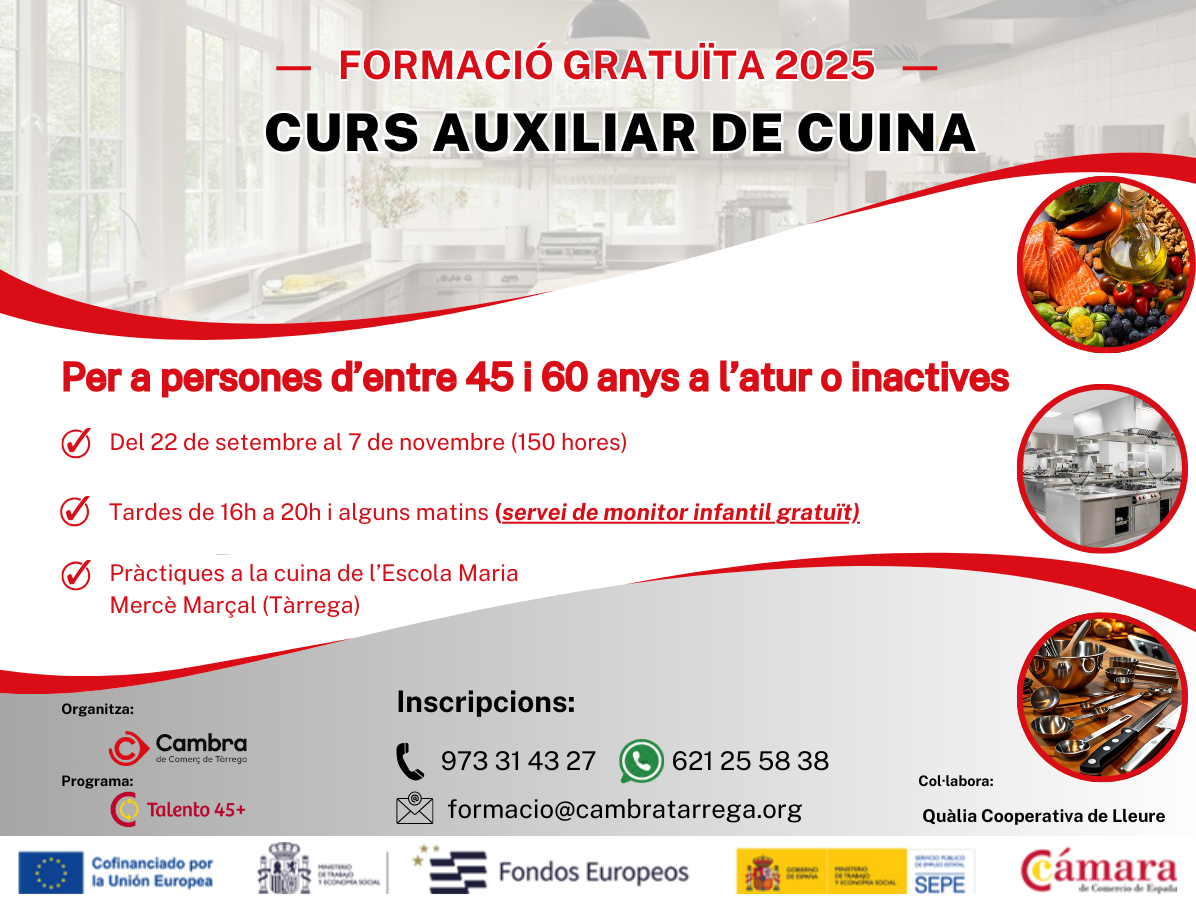 Curs d’auxiliar de cuina