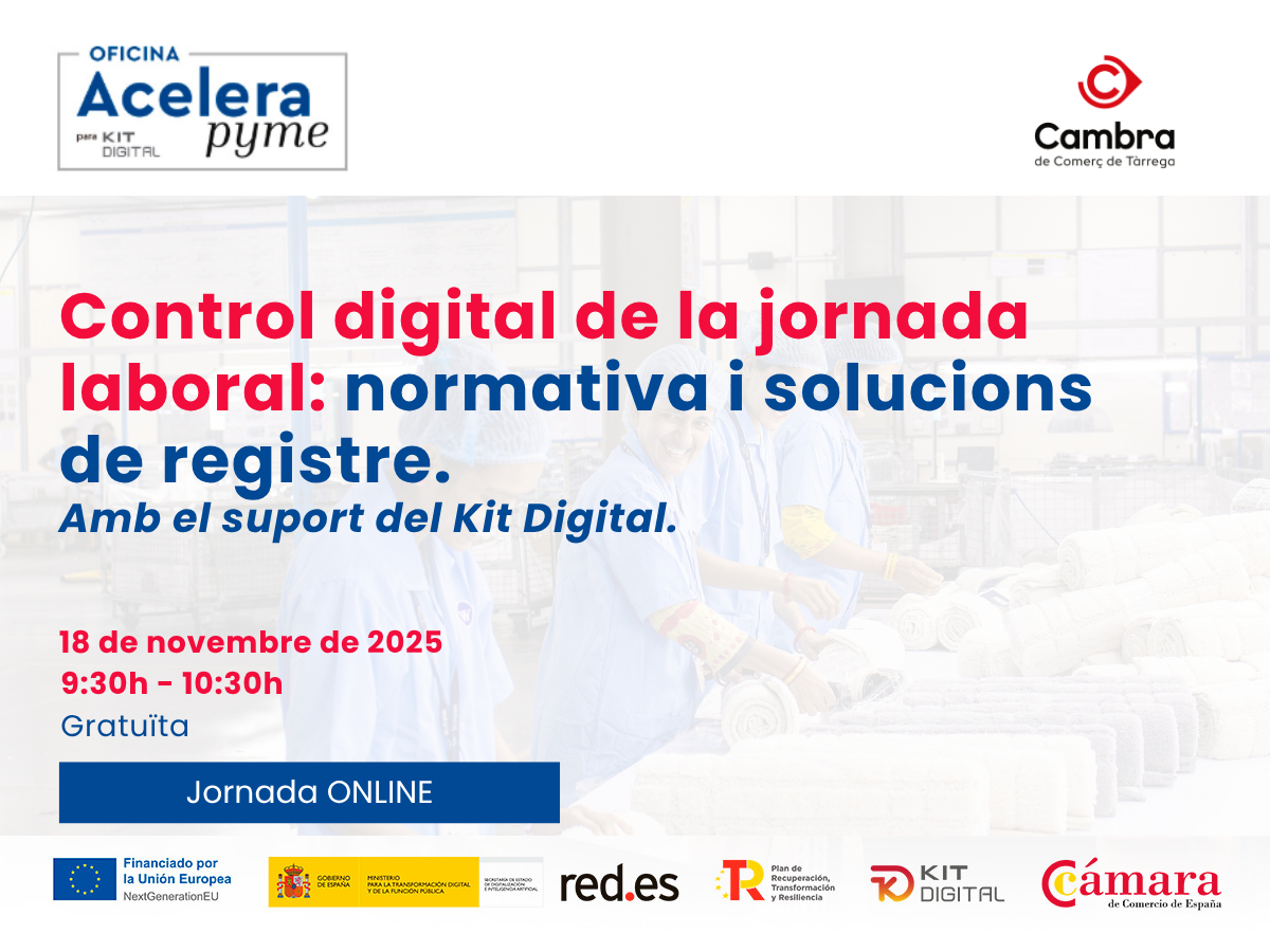 Control digital de la jornada laboral: normativa i solucions de registre