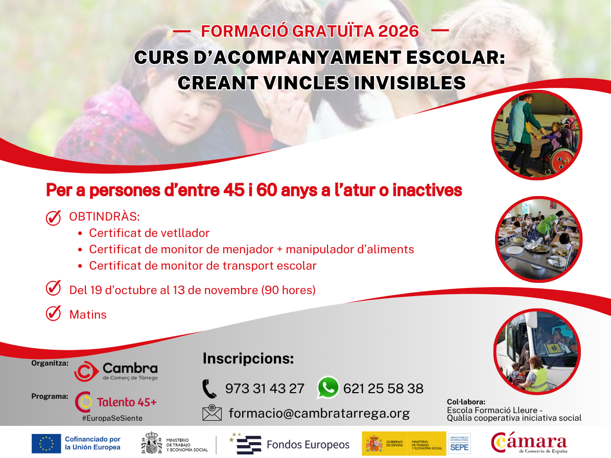 Curs d’acompanyament escolar: creant vincles invisibles