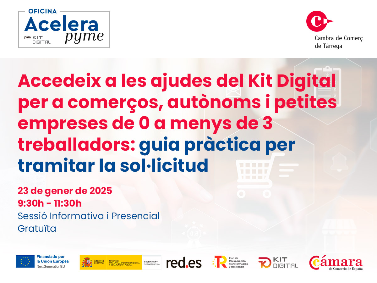 Accede a las ayudas del Kit Digital para comercios, autónomos y pequeñas empresas de 0 a menos de 3 trabajadores: guía práctica para tramitar la solicitud