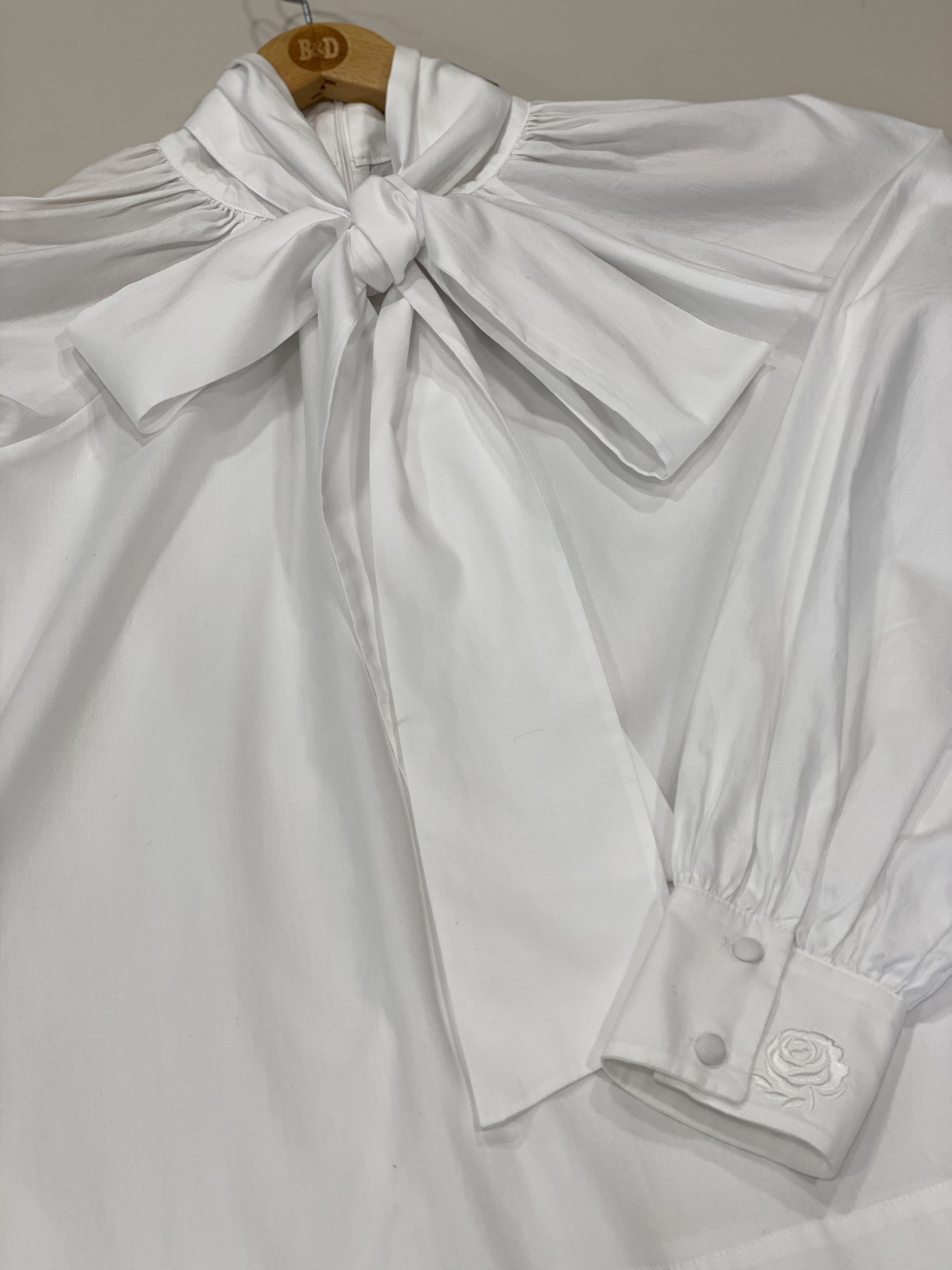 MALÌPARMI Blusa lazada blanca