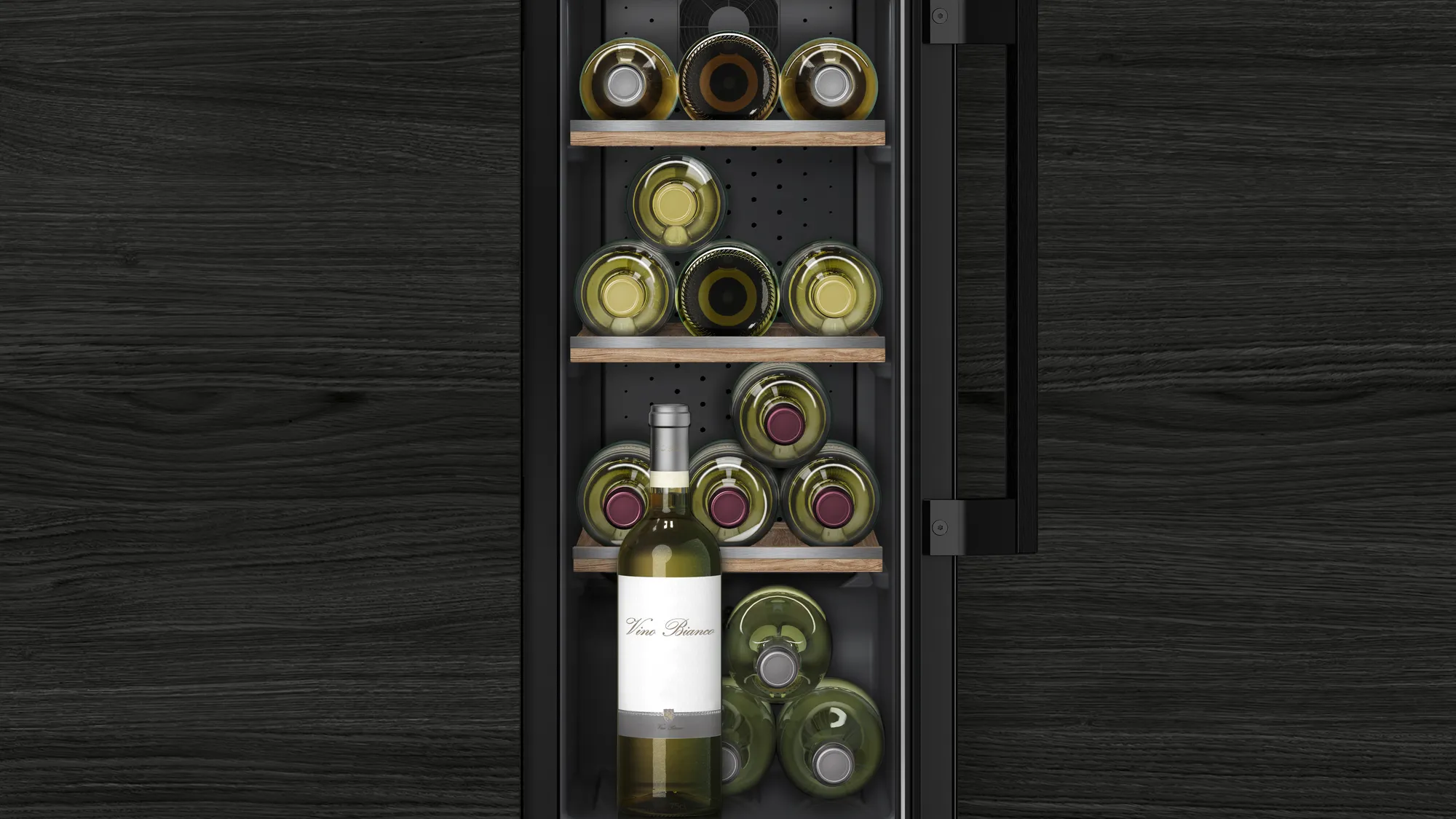 Vinoteca Integrable - Bosch KUW20VHF0, 0,82 x 0,30 metros, 21 Botellas,  Negro
