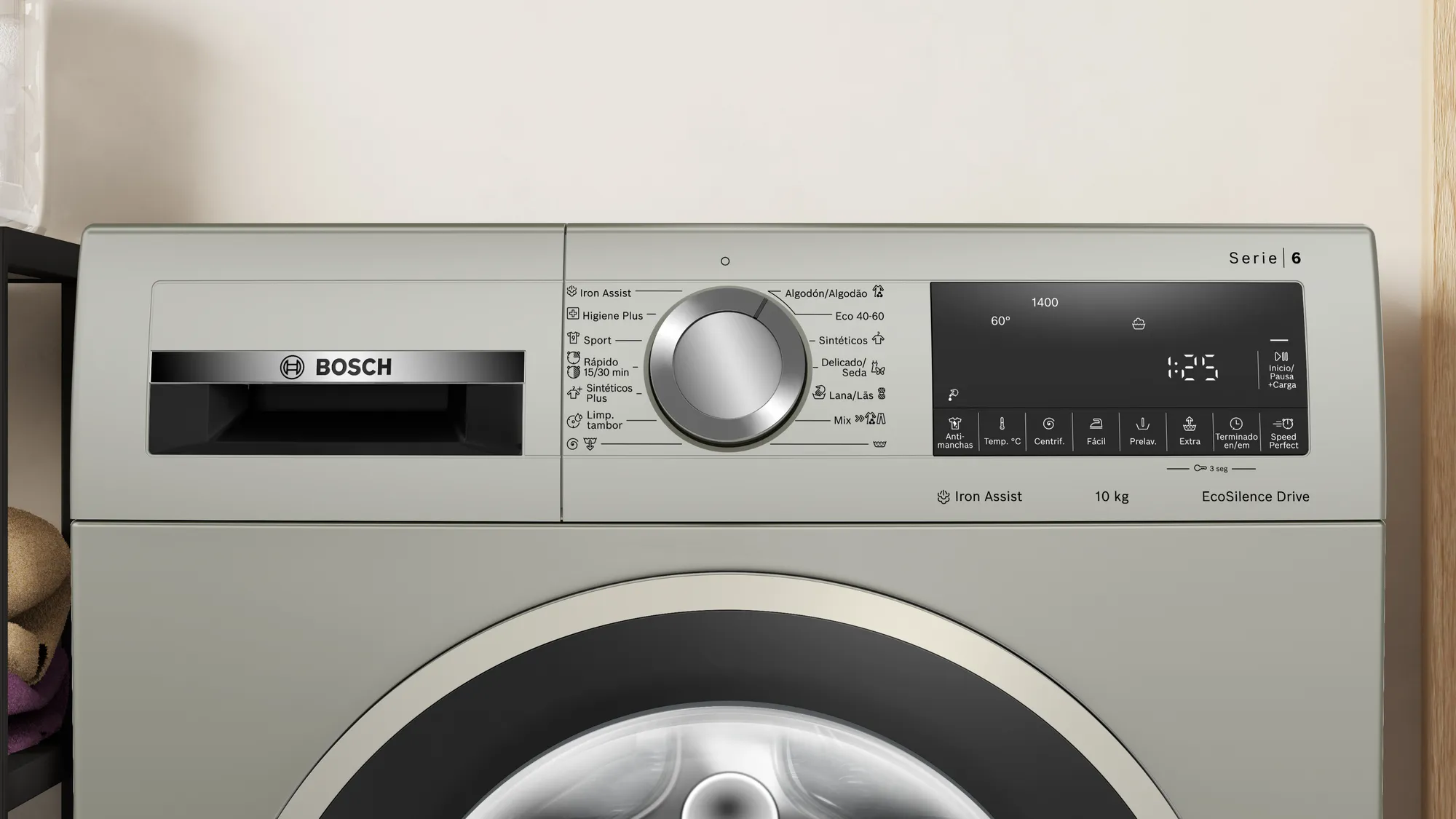 Comprar lavadora acero mate 9kg 1400rpm Bosch WGG254ZXES