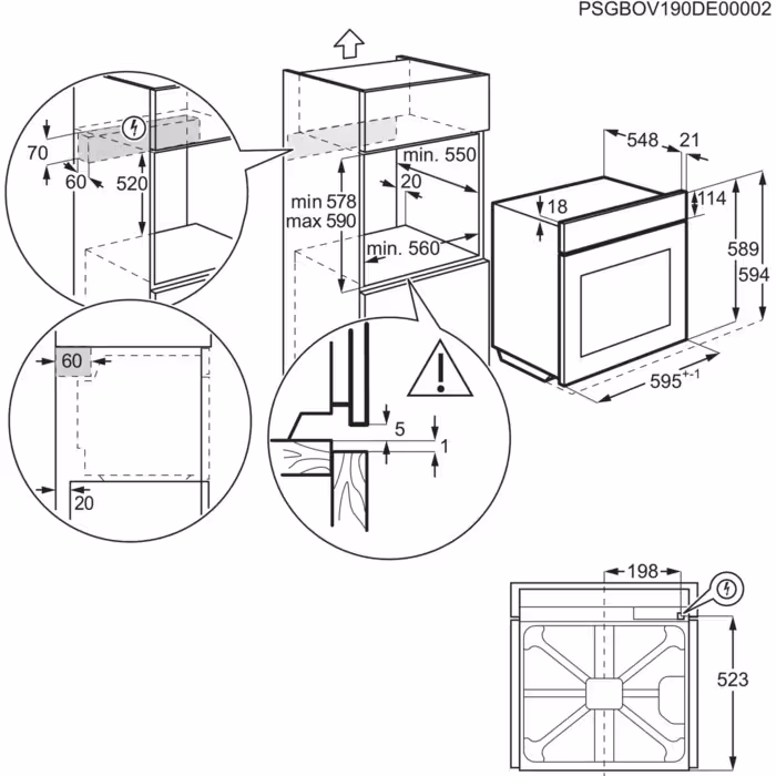 AEG OU5AB21FSM HORNO MULTIFUNCION INOX CRISTAL NEGRO ABATIBLE A+ SurroundCook STOCK - 8