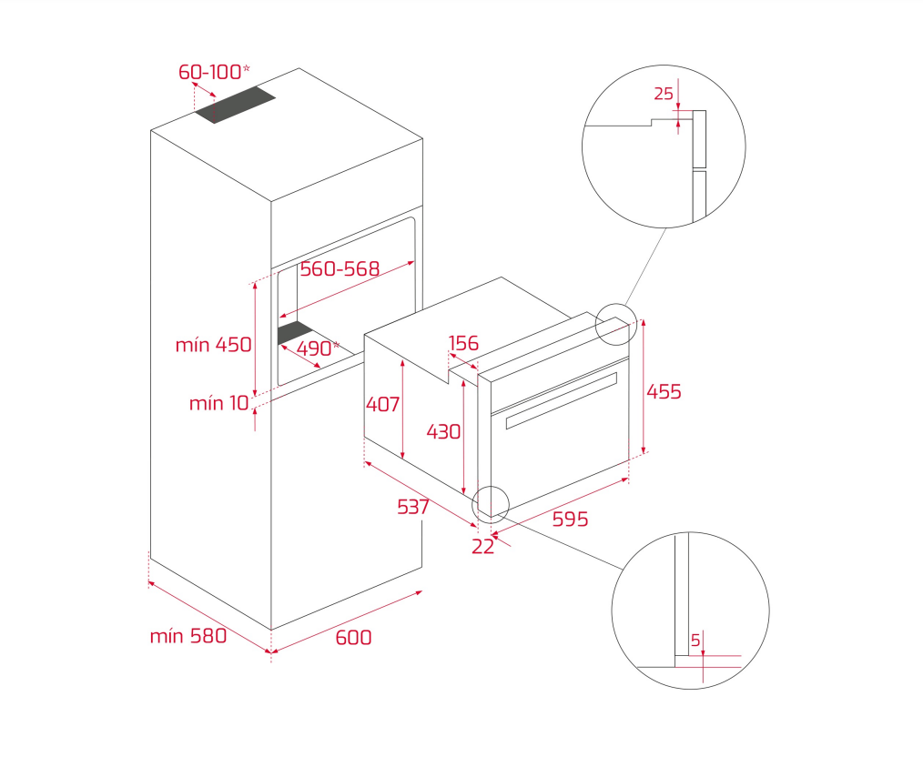 TEKA HLC 8400 WH HORNO COMPACTO MULTIFUNCION CRISTAL BLANCO ABATIBLE A+ M Cristal - 13
