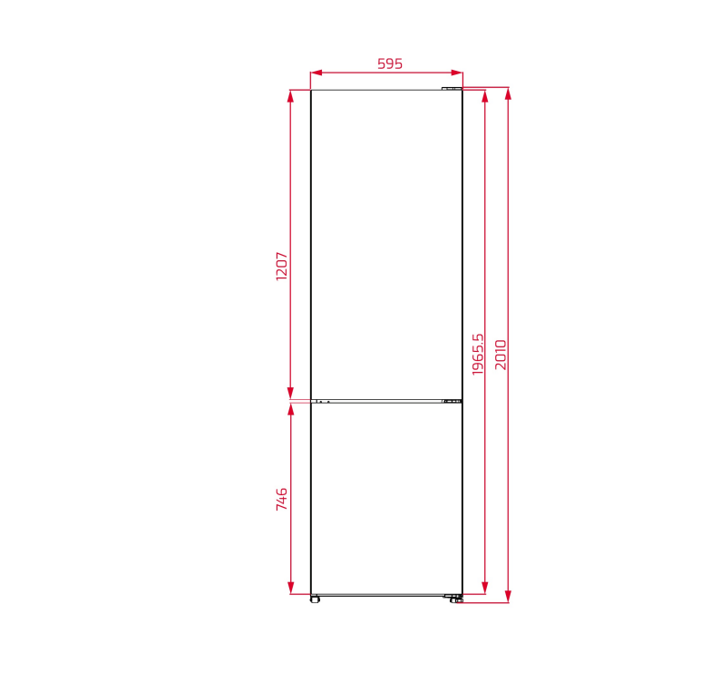 TEKA RBF 78620 COMBI CRISTAL NEGRO NO FROST 201X59.5CM E CRISTAL IonClean - 2