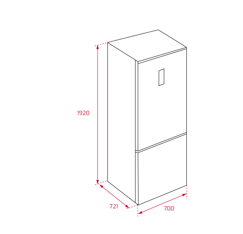 TEKA RBF 78720 COMBI CRISTAL NEGRO NO FROST 192X70CM E CRISTAL IonClean - 10