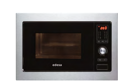EDESA EMW-2510-IG X MICROONDAS CRISTAL NEGRO INOX Grill 25 L