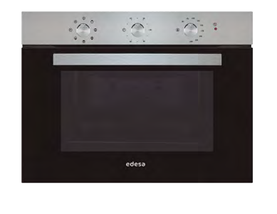 EDESA EOE-4520 X HORNO COMPACTO MULTIFUNCION CRISTAL NEGRO INOX ABATIBLE A Easy-clean