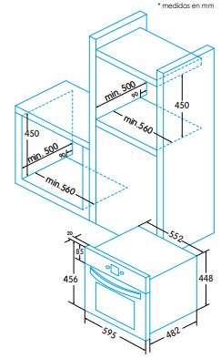 EDESA EOE-4520 X HORNO COMPACTO MULTIFUNCION CRISTAL NEGRO INOX ABATIBLE A Easy-clean - 2