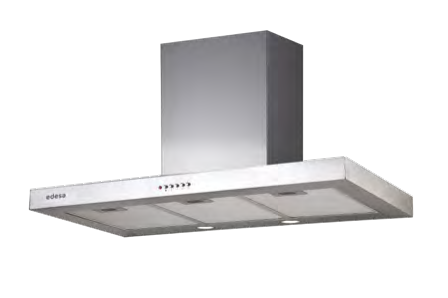 EDESA ECB-9611 X CAMPANA INOX 90CM 645M3/H C Mandos mecanicos