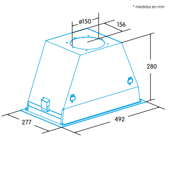 EDESA ECG-5811 X GRUPO FILTRANTE INOX 60CM 645M3/H C Iluminación ECOLED - 2