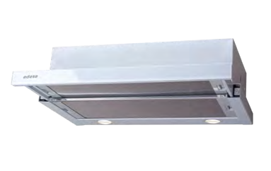 EDESA ECT-6411 WH CAMPANA TELESCOPICA BLANCA 60CM 390M3/H C Mandos mecanicos