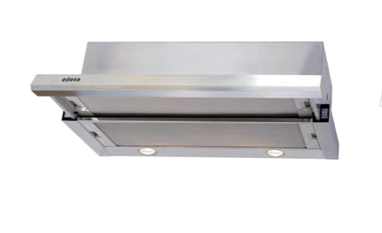 EDESA ECT-6411 X CAMPANA TELESCOPICA CRISTAL INOX 60CM 390M3/H C Mandos mecanicos