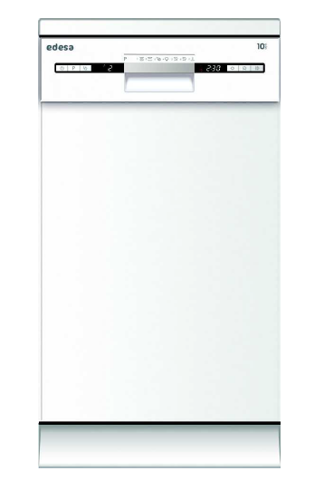 EDESA EDW-4710 WH LAVAVAJILLAS BLANCO 45cm 10 SERVICIOS 49dB E Express 90