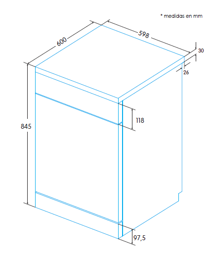 EDESA EDW-6130 X LAVAVAJILLAS INOX 60CM 13 SERVICIOS 49dB E Express 90 - 2