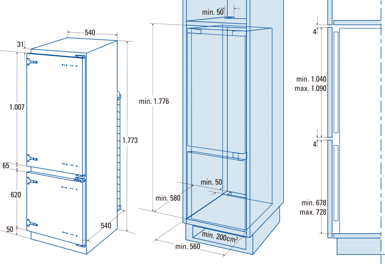 CATA CI 54177 ST/C COMBI INTEGRABLE CICLICO 177X54CM F Iluminacion LED - 3