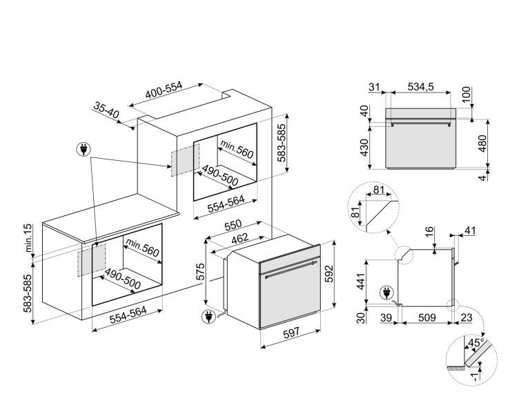 SMEG SOP6301S2X HORNO VAPOR PIROLITICO INOX A+ CLASICA Pyro steam - 2