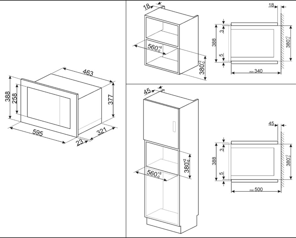 SMEG FMI020X MICROONDAS INOX CRISTAL GRILL 20L UNIVERSAL Modo seguridad - 3