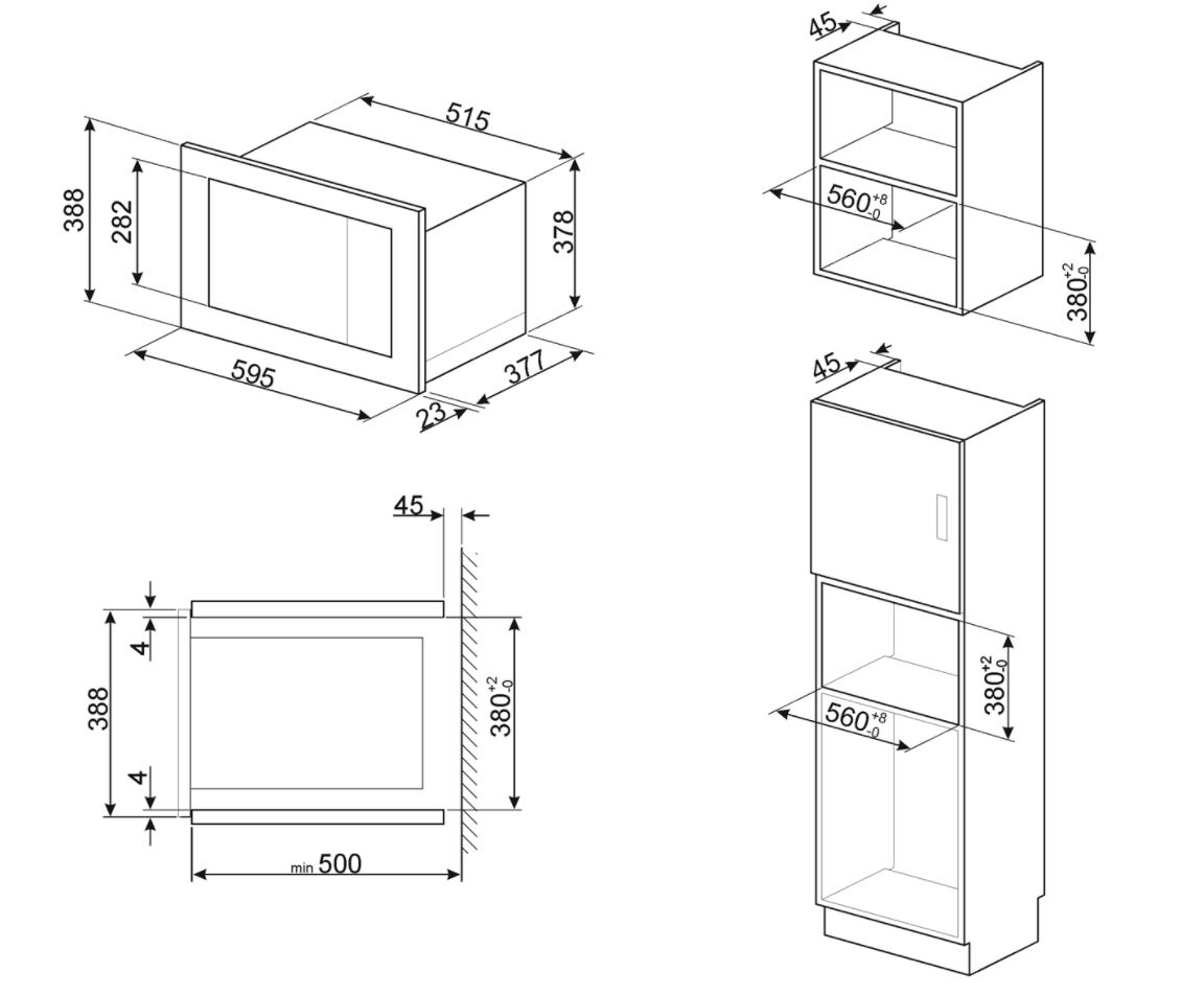 SMEG FMI325X MICROONDAS INOX CRISTAL GRILL 25L CLASICA Modo seguridad - 5