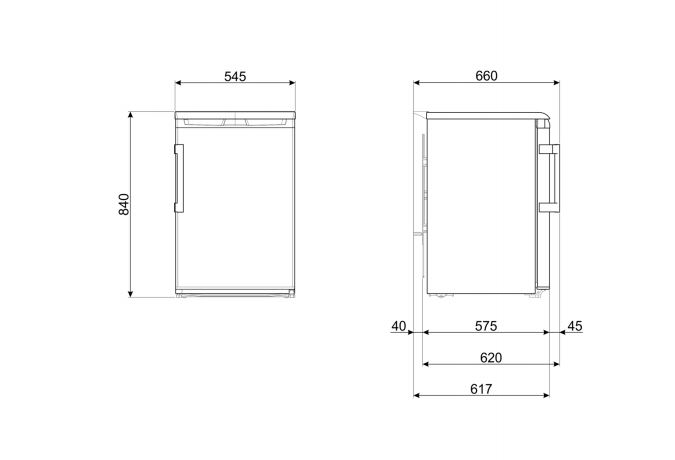 SMEG FA120E FRIGORIFICO BLANCO CICLICO 84X54X59CM E UNIVERSAL Control electromecánico - 2
