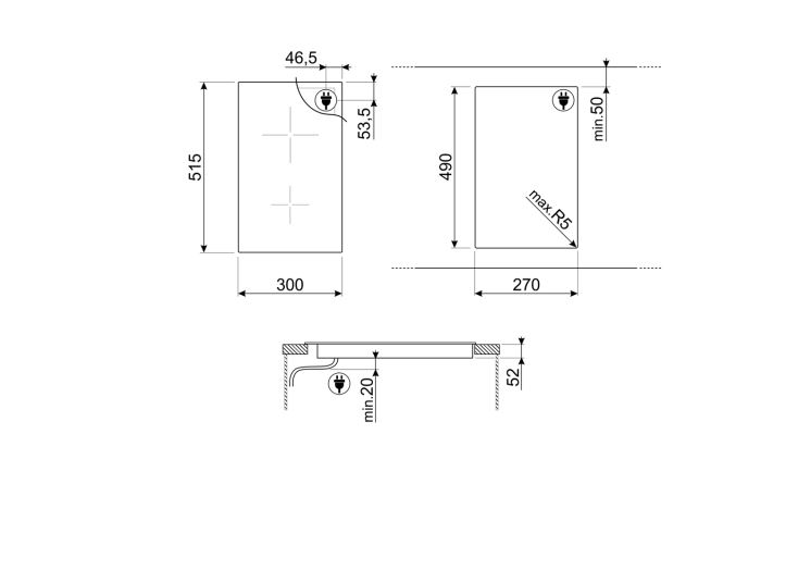 SMEG SI5322B PLACA MODULAR INDUCCION 2 ZONAS 30CM Universal - 2
