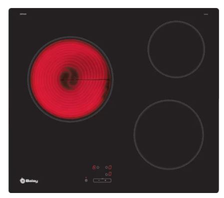 BALAY 3EB764EN VITROCERAMICA 60CM 3 ZONAS MAX 23CM Control táctil