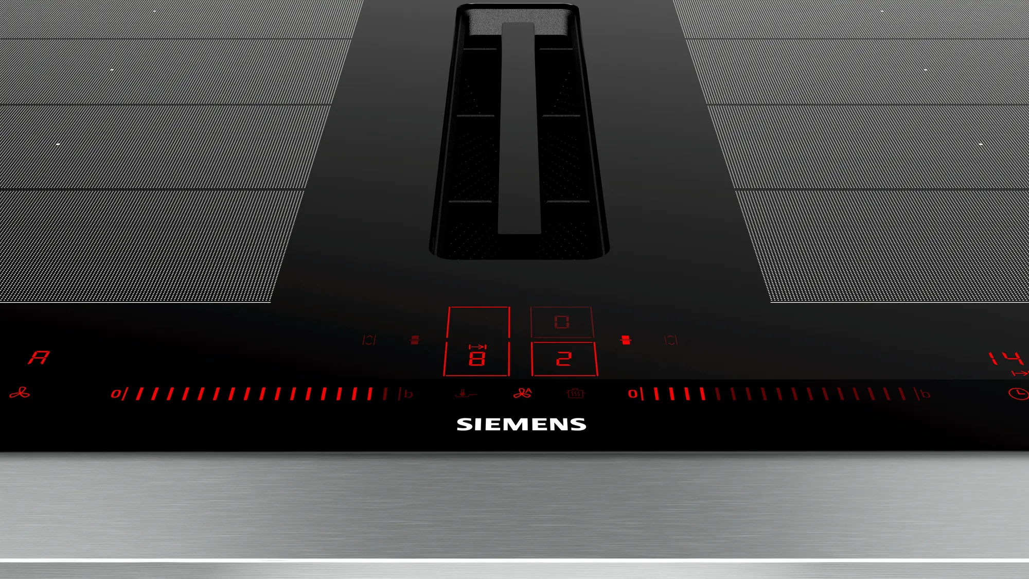 Siemens EX875LX67E Placa de Inducción 2 Zonas con Extractor Integrado Negra
