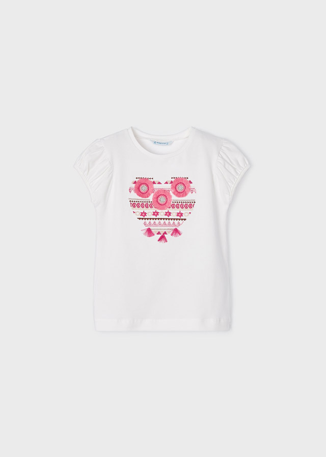 MAYORAL Camiseta m/c bordado niña