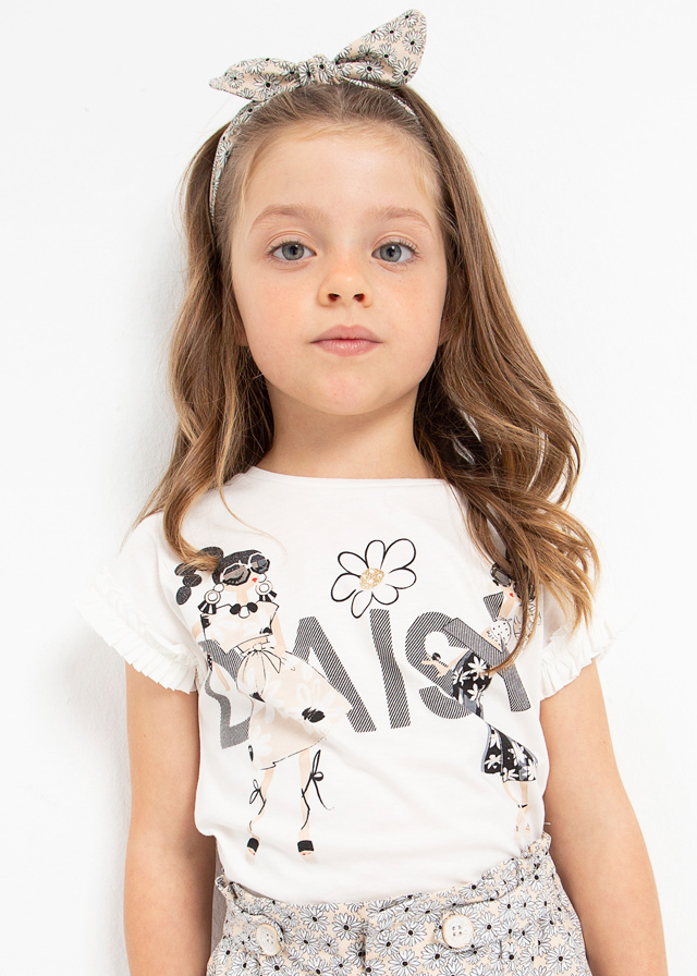 MAYORAL Camiseta m/c banda lazo niña
