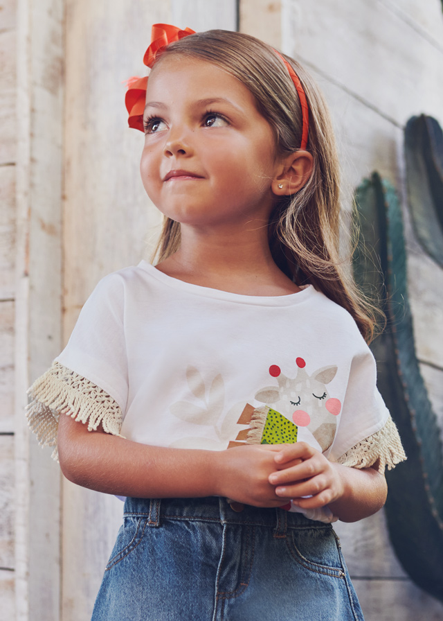 MAYORAL Camiseta m/c jirafa niña