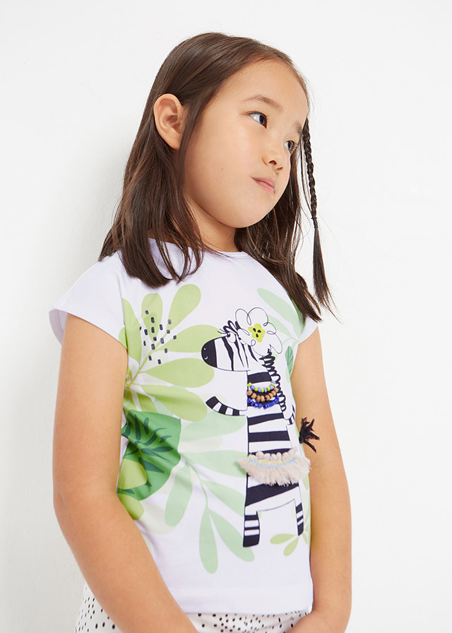 MAYORAL Camiseta m/c cebra niña