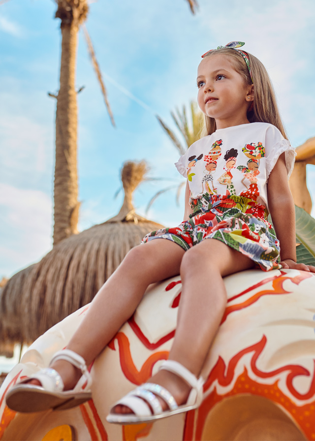 MAYORAL Falda pantalon estampado niña