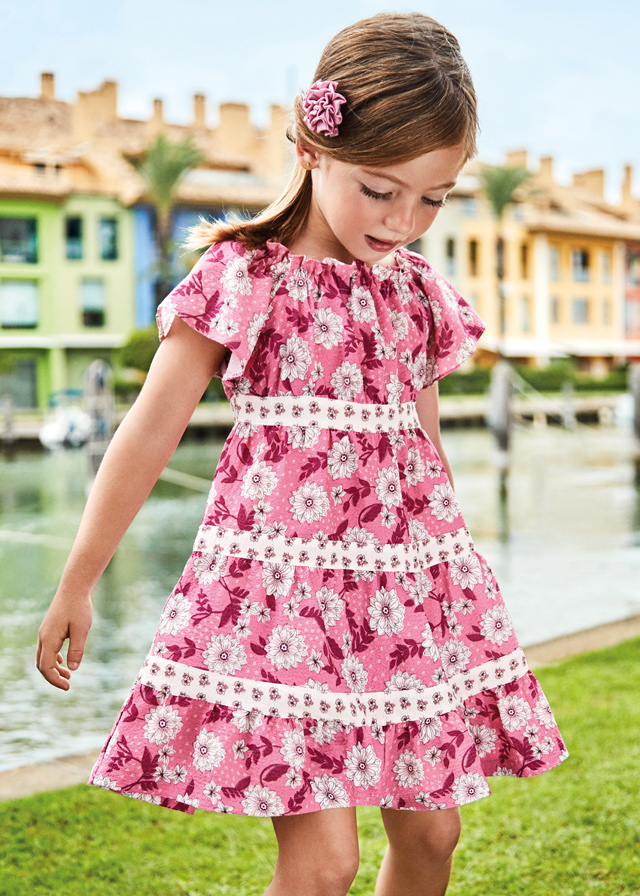 MAYORAL Vestido estampados combinados niña
