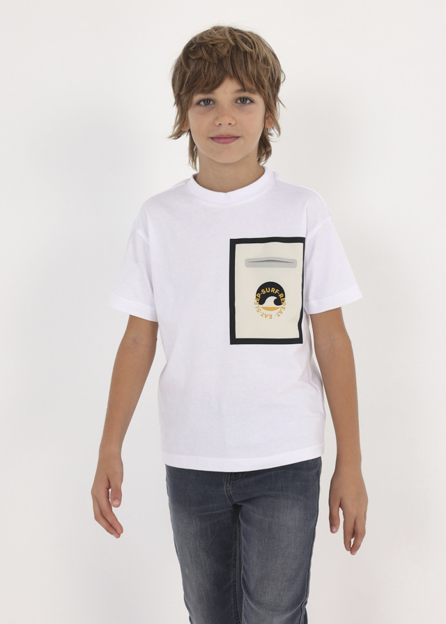 MAYORAL Camiseta m/c bolsillo plana niño