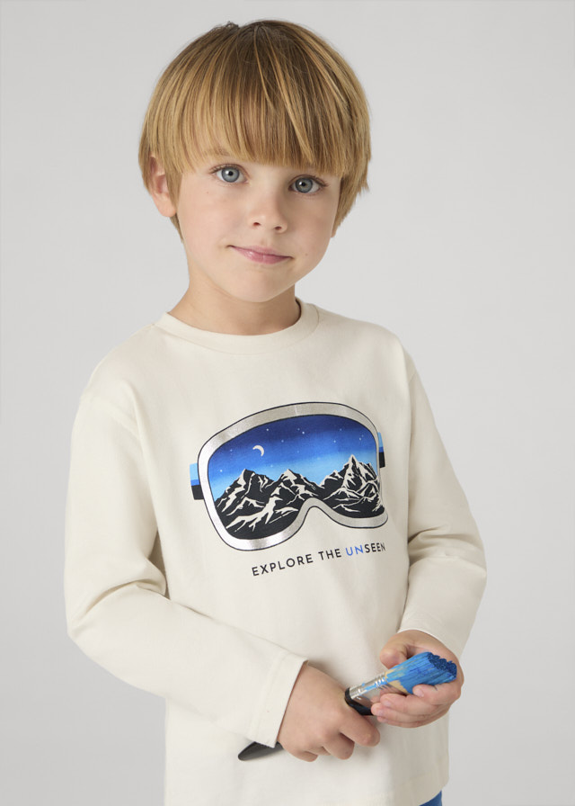 MAYORAL Camiseta m/l silver print