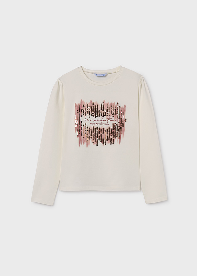MAYORAL Camiseta m/l lentejuelas